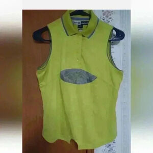 Flattering JAMIE SADOCK Golf Tennis Sleeveless Top Shirt Green Size Small